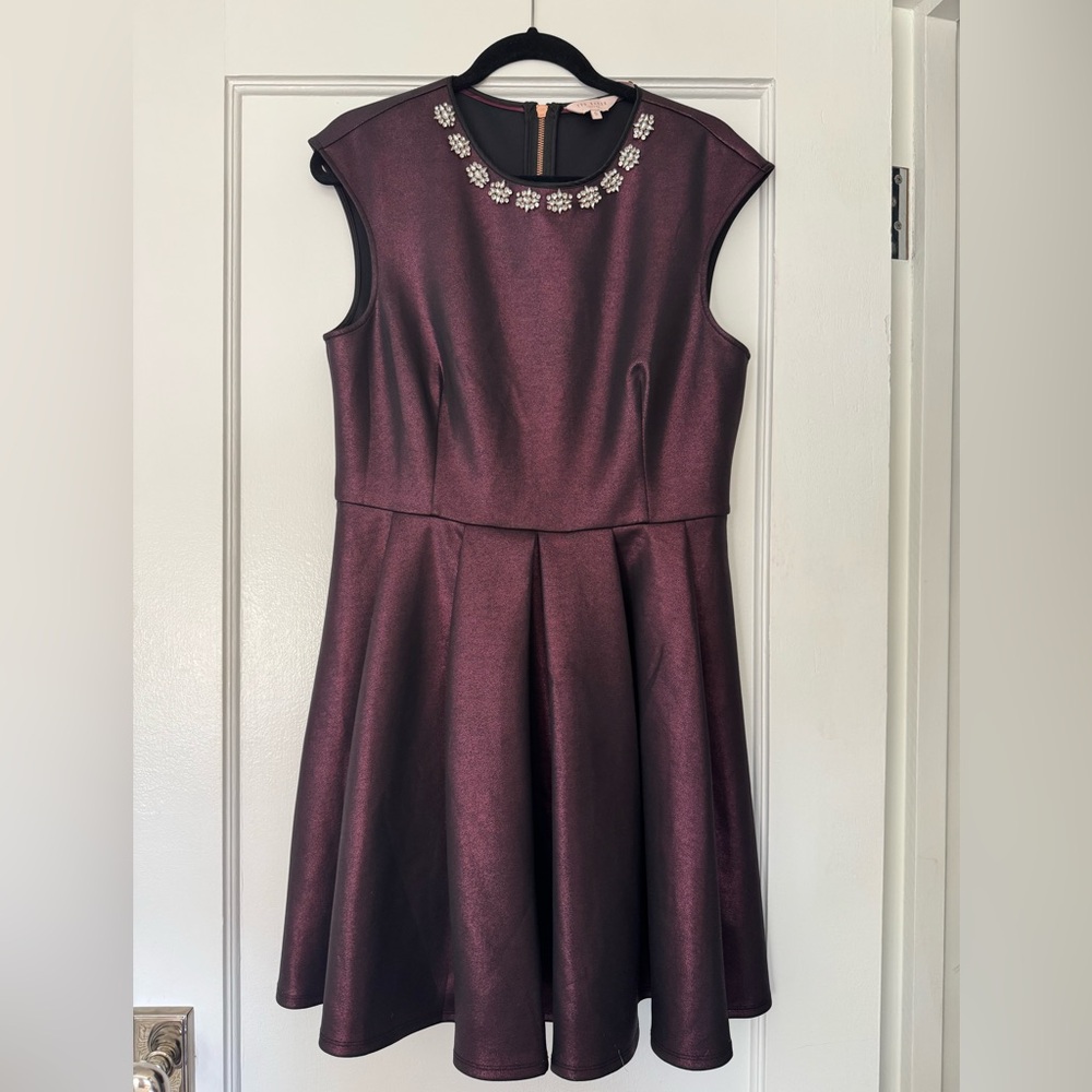Ted Baker Burgundy Sleeveless Dress